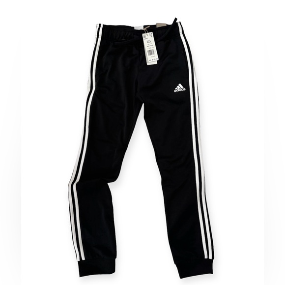 Women's adidas Essential 3-Stripe Single Jersey Pants - Picture 1 of 6